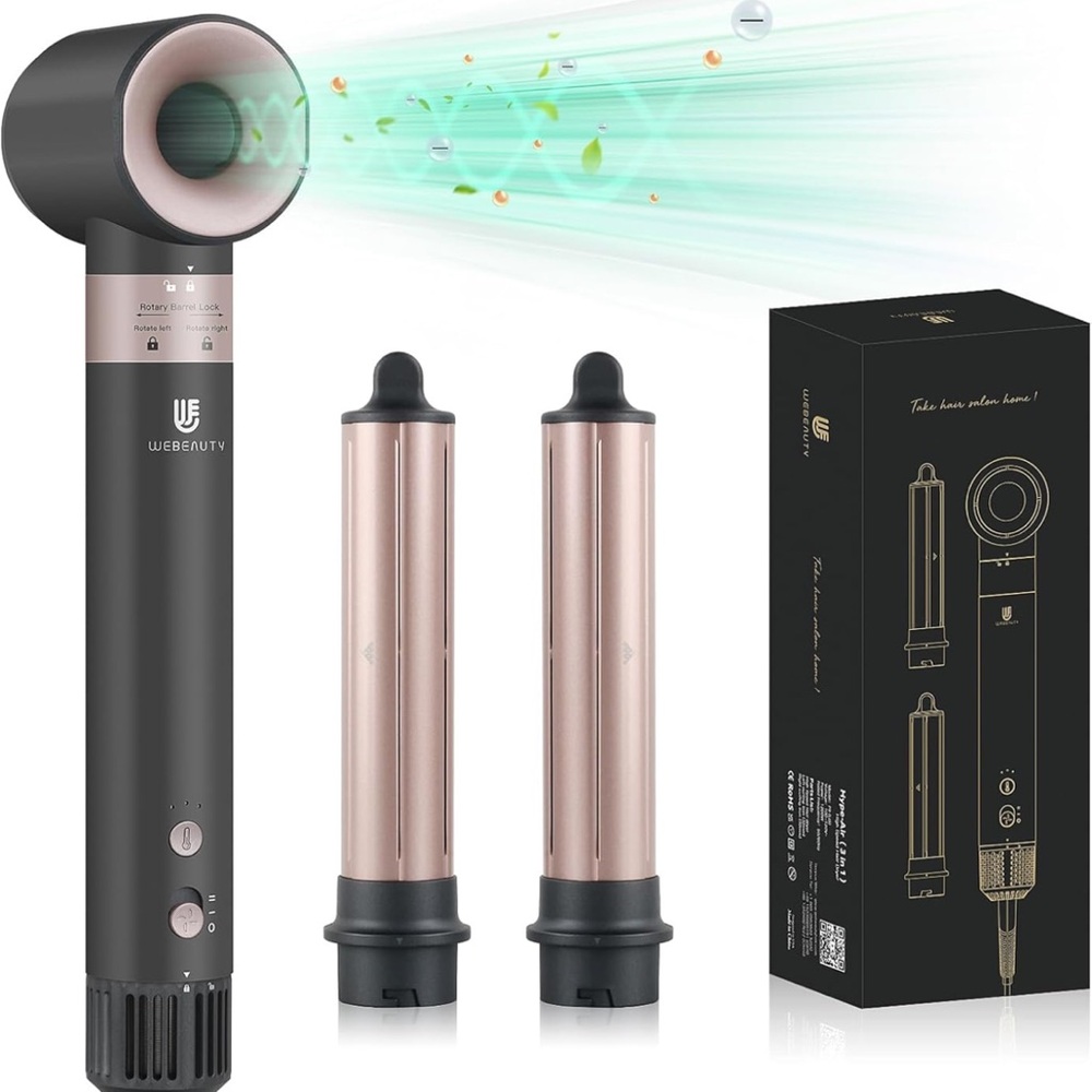 WeBeauty Hair Styling Tool Set - Black and Rose Gold